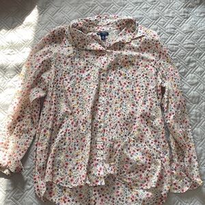 Floral gap button down